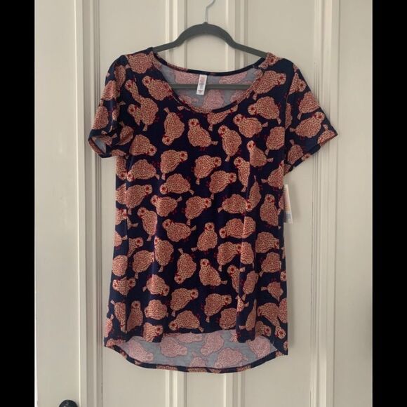 LuLaRoe Tops - NWT Lularoe Classic Tee blue/pink chicks XS